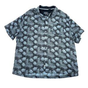 Nat Nast Silk Blend Hawaiian Tropical Palm Short Sleeve Shirt Vacation size XXL